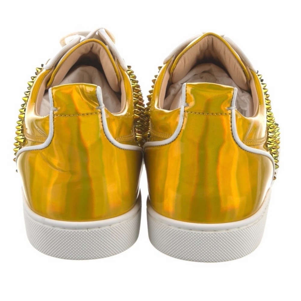 $995 CHRISTIAN LOUBOUTIN Patent Leather Psychic SPIKES Low-Tops 42.5 EU 9.5 US - Picture 5 of 8